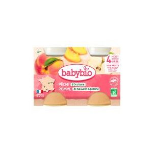 Babybio Pêche Pomme Bio Aliment pour Bébé - 130 g - Publicité Babybio Pêche Pomme Bio Aliment pour Bébé - 130 g - Publicité