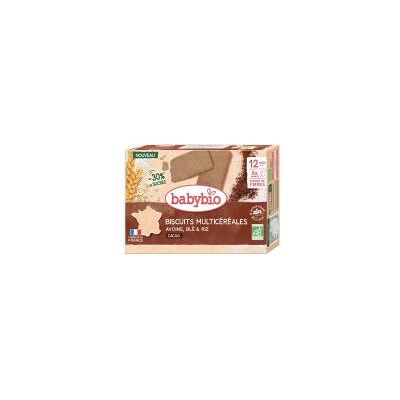 Babybio Biscuits Multicéréales Cacao 12 Mois et + Bio 6 x 2 Biscuits - Boîte - Publicité Babybio Biscuits Multicéréales Cacao 12 Mois et + Bio 6 x 2 Biscuits - Boîte - Publicité