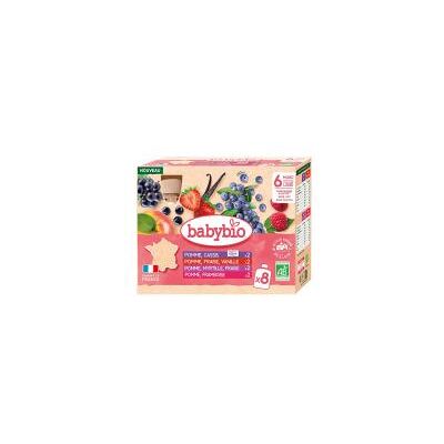 Babybio Gourdes Multiparfums 6 Mois et + Bio 8 x 90 g - Carton 8 gourdes de 90 g - Publicité Babybio Gourdes Multiparfums 6 Mois et + Bio 8 x 90 g - Carton 8 gourdes de 90 g - Publicité