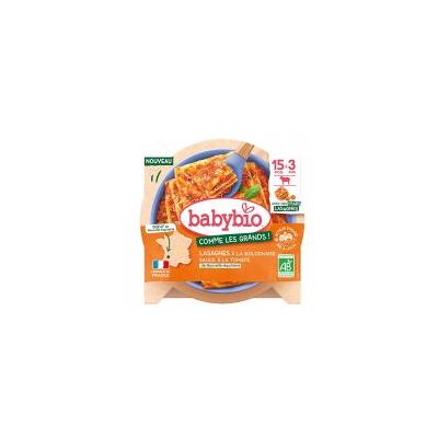 Babybio Lasagnes Bolognaise Sauce Tomate 15 Mois à 3 Ans Bio 200 g - Plat - Publicité Babybio Lasagnes Bolognaise Sauce Tomate 15 Mois à 3 Ans Bio 200 g - Plat - Publicité
