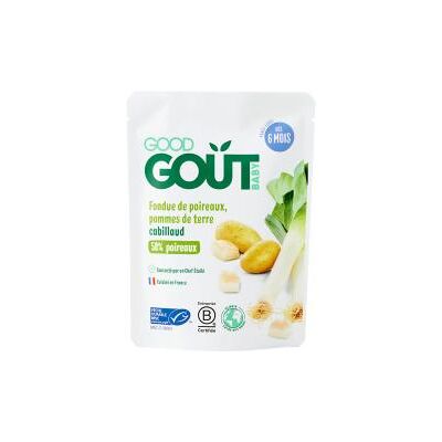 Good Gout Bébé Fondue Bio Poireau Pomme de Terre Cabillaud 3+ mois - Publicité Good Gout Bébé Fondue Bio Poireau Pomme de Terre Cabillaud 3+ mois - Publicité