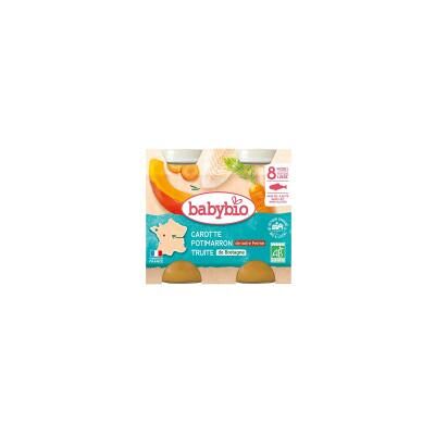 Aliments pour bébé Babybio Carotte Potimarron Truite - 2x200g - Dès 8 mois - Publicité Aliments pour bébé Babybio Carotte Potimarron Truite - 2x200g - Dès 8 mois - Publicité