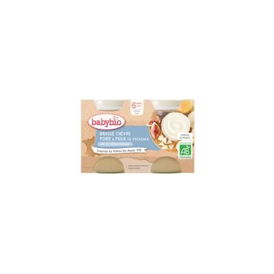 Babybio Aliment pour bébé au lait de chèvre français - Poire et Figue - 130 g - Publicité Babybio Aliment pour bébé au lait de chèvre français - Poire et Figue - 130 g - Publicité