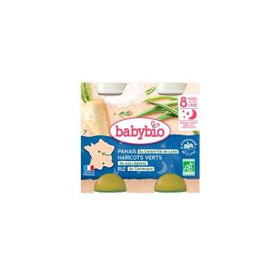 Babybio Panais Haricots Verts Riz - Repas Bébé - 2x200g - Dès 8 mois - Publicité Babybio Panais Haricots Verts Riz - Repas Bébé - 2x200g - Dès 8 mois - Publicité