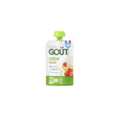 Good Goût Brassé Végétal à base d'Avoine Fraise, Banane dès 6 Mois Bio 90 g - Gourde 90 g - Publicité Good Goût Brassé Végétal à base d'Avoine Fraise, Banane dès 6 Mois Bio 90 g - Gourde 90 g - Publicité