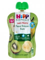 HiPP 100% Fruits Gourde Poires Bananes Kiwis dès 6 Mois Bio 90 g - Gourde 90 g