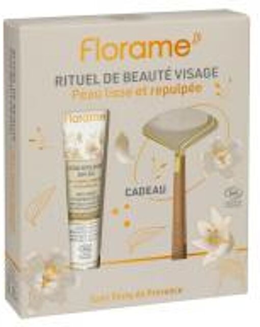 Crème Repulpante Anti-Âge 40 ml + Roller en Quartz Blanc Offert Coffret Bio - Coffret 1 Crème repulpante 40 ml + 1 Roller Offert