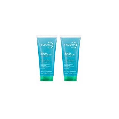 Bioderma - Sébium Gel Moussant - Purifiant - 2x200 ml - Gel Cleanser - Publicité Bioderma - Sébium Gel Moussant - Purifiant - 2x200 ml - Gel Cleanser - Publicité