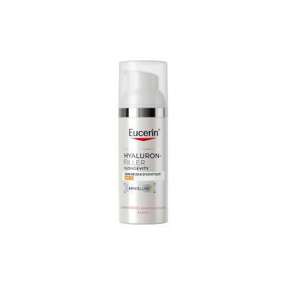 Eucerin Hyaluron-Filler + Longevity Soin de Jour Epigénétique Anti-Âge SPF30 50 ml - Flacon-Pompe 50 ml - Publicité Eucerin Hyaluron-Filler + Longevity Soin de Jour Epigénétique Anti-Âge SPF30 50 ml - Flacon-Pompe 50 ml - Publicité