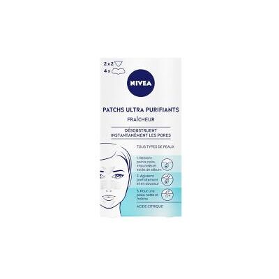 Nivea Patchs Ultra Purifiants Fraîcheur à L'acide Citrique Désobstruent Instantanément les Pores 8 Patchs - Boîte 8 Patchs - Publicité Nivea Patchs Ultra Purifiants Fraîcheur à L'acide Citrique Désobstruent Instantanément les Pores 8 Patchs - Boîte 8 Patchs - Publicité