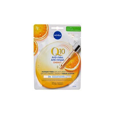 Nivea Q10 Anti-Rides Energy Masque Tissu Visage Peau Éclatante 1 Masque - Sachet 1 masque en tissu - Publicité Nivea Q10 Anti-Rides Energy Masque Tissu Visage Peau Éclatante 1 Masque - Sachet 1 masque en tissu - Publicité