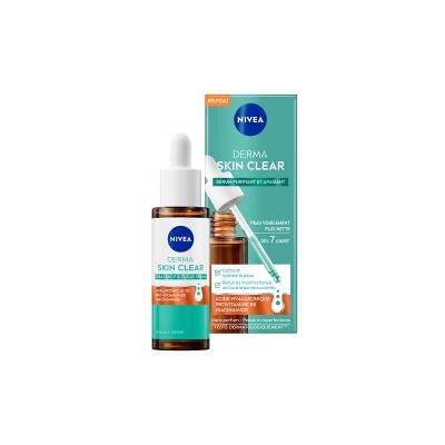 Nivea Derma Skin Clear Sérum Purifiant & Apaisant Peaux à Imperfections 30 ml - Flacon compte goutte 30 ml - Publicité Nivea Derma Skin Clear Sérum Purifiant & Apaisant Peaux à Imperfections 30 ml - Flacon compte goutte 30 ml - Publicité