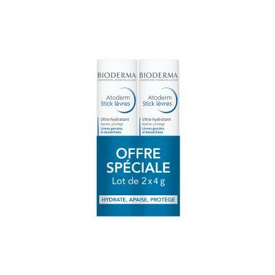 Bioderma Atoderm stick à lèvres - 2 x 4G - Publicité Bioderma Atoderm stick à lèvres - 2 x 4G - Publicité