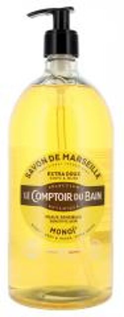Savon de Marseille au Monoï 1 Litre - Flacon-Pompe 1000 ml