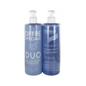 Noreva Aquareva Duo Gel Moussant Hydratant 2 X 400 ml - Lot 2 x 400 ml