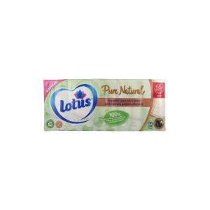 Lotus Mouchoirs Pure Natural Étuis X10 - Lot 10 étuis de 9 mouchoirs - Publicité Lotus Mouchoirs Pure Natural Étuis X10 - Lot 10 étuis de 9 mouchoirs - Publicité