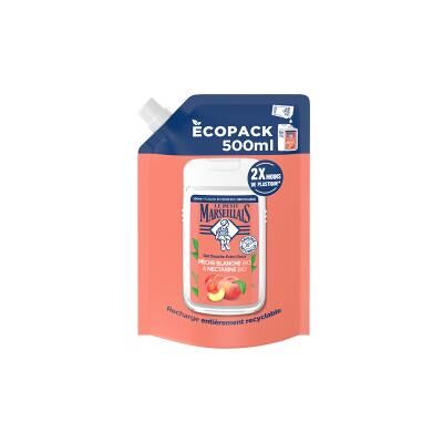 Le Petit Marseillais Gel Douche Extra Doux Pêche Blanche & Nectarine Éco Recharge 500 ML - Doypack 500 ml - Publicité Le Petit Marseillais Gel Douche Extra Doux Pêche Blanche & Nectarine Éco Recharge 500 ML - Doypack 500 ml - Publicité