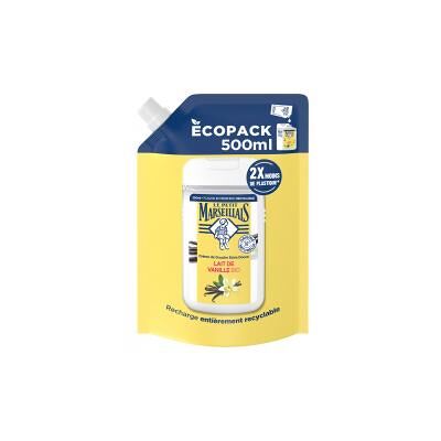 Le Petit Marseillais Douche Crème Extra Doux Lait Vanille Eco Recharge 500 ML - Doypack 500 ml - Publicité Le Petit Marseillais Douche Crème Extra Doux Lait Vanille Eco Recharge 500 ML - Doypack 500 ml - Publicité