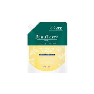 BeauTerra Gel Douche Surgras Fleur Jasmin Éco-Recharge 1 Litre - Sachet 1000 ml - Publicité BeauTerra Gel Douche Surgras Fleur Jasmin Éco-Recharge 1 Litre - Sachet 1000 ml - Publicité