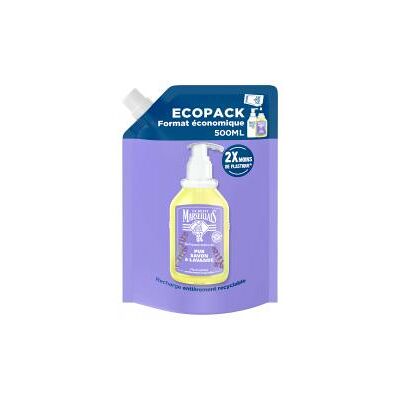 Le Petit Marseillais Gel Lavant Mains Pur Savon & Lavande Eco Recharge 500 ML - Doypack 500 ml - Publicité Le Petit Marseillais Gel Lavant Mains Pur Savon & Lavande Eco Recharge 500 ML - Doypack 500 ml - Publicité