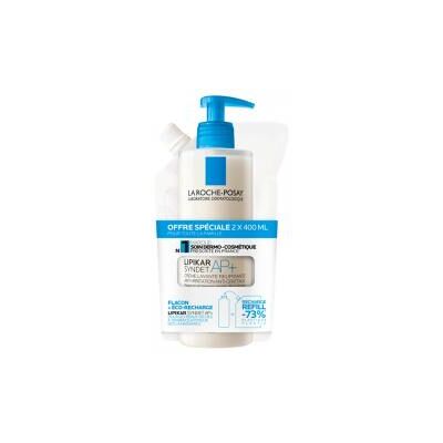 La Roche-Posay Lipikar Syndet Ap+ Crème Lavante Relipidante 400 ml + Éco-Recharge 400 ml - Lot - Publicité La Roche-Posay Lipikar Syndet Ap+ Crème Lavante Relipidante 400 ml + Éco-Recharge 400 ml - Lot - Publicité