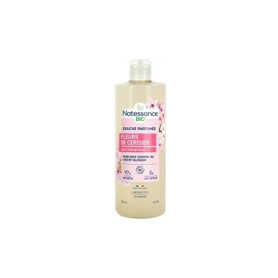 Natessance Douche Parfumée Fleurs de Cerisier Biologique 500 ML - Flacon - Publicité Natessance Douche Parfumée Fleurs de Cerisier Biologique 500 ML - Flacon - Publicité