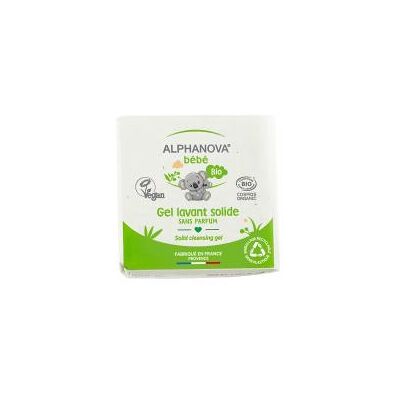 Alphanova Bébé Gel Lavant Solide Surgras Bio ® - Pain 100 g - Publicité Alphanova Bébé Gel Lavant Solide Surgras Bio ® - Pain 100 g - Publicité