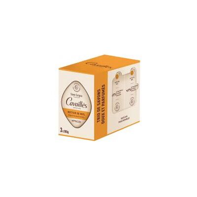 Savon Surgras Nectar de Miel Rogé Cavaillès - Peaux sensibles - 3x200g - Publicité Savon Surgras Nectar de Miel Rogé Cavaillès - Peaux sensibles - 3x200g - Publicité