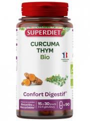 Superdiet Curcuma Thym Confort Digestif Bio 90 Gélules - Boîte 90 gélules