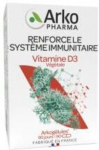 Arkopharma Arkogélules Vitamine D3 Végétale - Renforce le Système Immunitaire - 90 Gélules - Pot 90 gélules