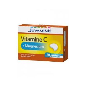Juvamine Vitamine c & Magnésium 30 Comprimés à Croquer - Boîte 30 comprimés