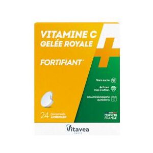 Vitavea Vitamine C + Gelee Royale 24 comprimés à croquer - Boîte 24 Comprimés