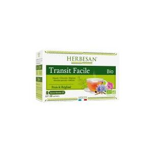 Herbesan Infusion Chicorée Transit Facile Bio Rhubarbe Chicorée Réglisse Menthe Poivrée - 20 Sachets - Boîte 20 sachets