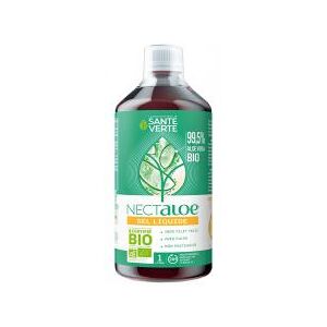 Santé Verte Nectaloe Aloe Vera Gel Liquide Bio 1 l - Bouteille 1000 ml