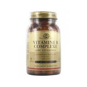 Solgar Vitamine B Complex avec Vitamine C 100 Comprimes - Flacon 100 comprimes