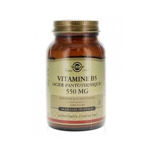 Solgar Vitamine B5 550 mg Gelules Vegetales - Pot 50 gelules vegetales