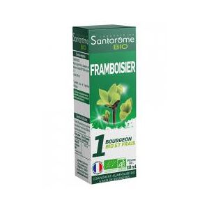 Santarome Bio Framboisier Bio (Flacon Pipette 30 Ml) - Flacon compte goutte 30 ml