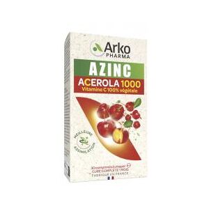 Arkopharma Azinc Naturel Acerola 1000 30 Comprimes - Boîte 30 comprimes