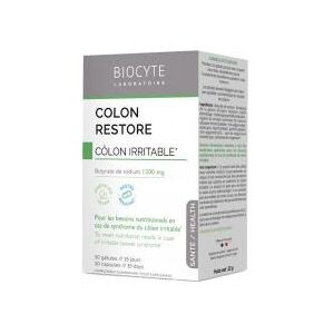 Biocyte Longevity Colon Restore - Côlon Irritable - 30 Gelules - Boîte 30 gelules