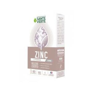 Sante Verte Zinc - 2 Formes - 15 mg - 60 Gelules - Boîte 60 gelules