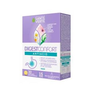 Sante Verte DigestConfort Antiacid 30 Unites - Boîte 30 comprimes orodispersibles