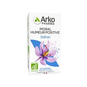 Arkopharma Arkogelules Safran Bio - Moral, Humeur Positive - 30 Comprimes - Pot 30 gelules