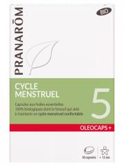 Pranarôm Oléocaps+ 5 Capsules d'Huiles Essentielles Bio Cycle Menstruel Bio 30 Capsules - Boîte 30 Capsules