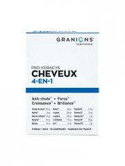 Granions Pro Keracys Cheveux 4 en 1 - 1 Mois Anti-Chute + Force + Croissance + Brillance 90 Comprimés - Boîte 90 comprimés