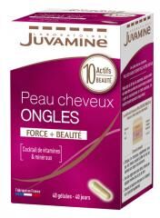 Juvamine Peau Cheveux Ongles Force + Beauté 40 Gélules - Boîte 40 gélules