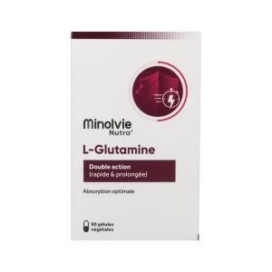 Minolvie Nutra' L-Glutamine 90 Gélules Végétales - Boîte - Publicité Minolvie Nutra' L-Glutamine 90 Gélules Végétales - Boîte - Publicité