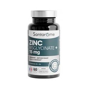 Santarome Zinc 15 mg 60 Gélules - Flacon - Publicité Santarome Zinc 15 mg 60 Gélules - Flacon - Publicité