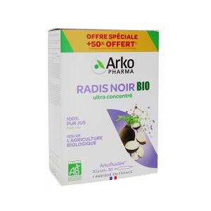 Arkopharma Radis Noir Bio 30 Ampoules - Support Digestif - Publicité Arkopharma Radis Noir Bio 30 Ampoules - Support Digestif - Publicité