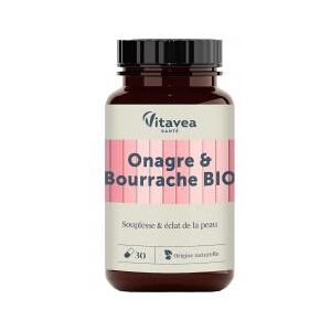 Vitavea Onagre et Bourrache Bio 30 Gélules - Complément Alimentaire - Publicité Vitavea Onagre et Bourrache Bio 30 Gélules - Complément Alimentaire - Publicité