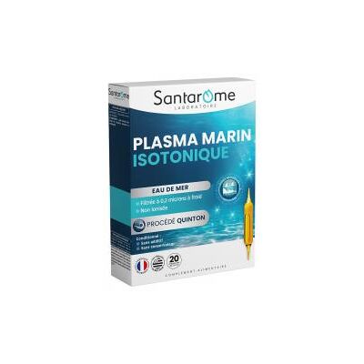 Santarome Plasma Marin Isotonique Eau de Mer 20 Ampoules - Boîte 20 ampoules de 10 ml - Publicité Santarome Plasma Marin Isotonique Eau de Mer 20 Ampoules - Boîte 20 ampoules de 10 ml - Publicité